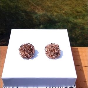 Sassy Jones Malia Glass Studs - Rose Gold